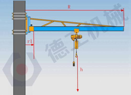 不锈钢旋臂起重机安装
