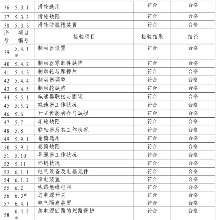 桥式起重机定期自检报告模板